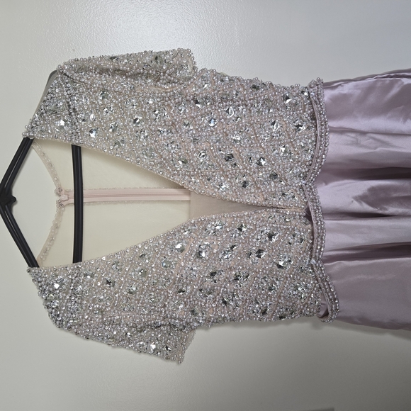 Amelia Couture Elegant Rose Gold Dress Size 16 - Picture 3 of 12